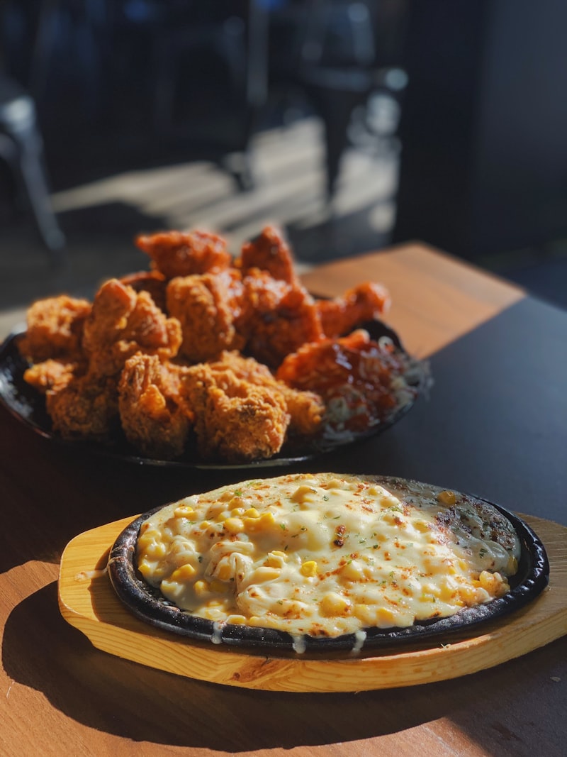 Delivery chicken & ocean night view